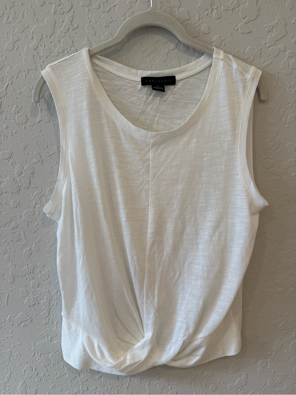 Sanctuary White Twist-Front Sleeveless Size M